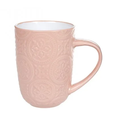 Чашка керамічна Flora Дамаск персиковий 0,4 л. 32006