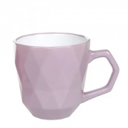 Чашка керамическая Flora Ромб фиолетовая 0,35 л. 31996