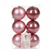 Набір пластикових новорічних кульок 6 шт. D-6 см. Флора 11643