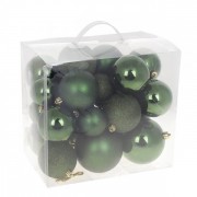 Набір пластикових новорічних кульок Мікс 26 шт. Флора 12465