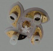 LED люстра Мсвет 82004/4+1 WT GD з підсвічуванням та пультом управління