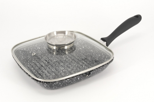 Сковорода-гриль алюмінієва квадратна А-Плюс мармурове покриття 29х29см 14989 MPL-1498