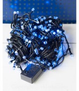 Гирлянда Рубин 8мм 100 LED черный провод 7м синий SEZ 1281-02