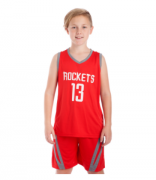 Форма баскетбольная подростковая NB-Sport NBA ROCKETS 13 BA-0966 XL (13-16 лет) красный-серый