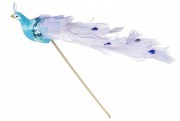 Декоративная птица Bon Павлин 22см, цвет - синий 117-580