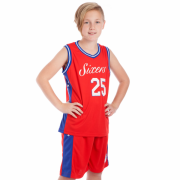 Форма баскетбольная подростковая NB-Sport NBA SIXERS 25 BA-0904 XL (13-16 лет) красный-синий