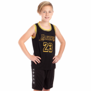 Форма баскетбольная подростковая NB-Sport NBA LAKERS 23 BA-0928 2XL (16-18 лет) черный-желтый