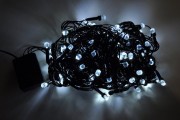 Гирлянда Рубин 8мм 100 LED черный провод 7м белый SEZ 1281-03
