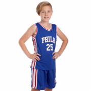 Форма баскетбольная подростковая NB-Sport NBA PHILA 25 BA-0927 S (6-8 лет) синий-белый