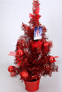 Декоративная елка в горшке Bon 45.5см цвет - красный 183-T21