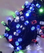 Гірлянда Рубін 100 LED мульти чорний дріт двоколірна лампа Gonchar