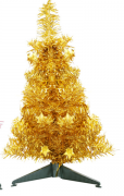 Декоративная елка Bon на подставке, 40.5см, цвет - золото