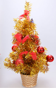 Декоративная елка Bon в горшке, 45.5см цвет - золото