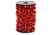Намиста пластикові фігурні Bon, колір - червоний, 10мм*10м 147-714