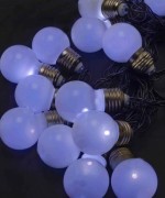 Гірлянда Лампочки 50мм матові 20 LED чорний провід 7м білий SEZ 1365-03