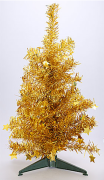 Декоративная елка Bon на подставке, 56см, в золотом цвете 183-T30