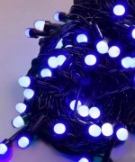 Гірлянда Лінза 8мм 200 LED чорний дріт синій Gonchar