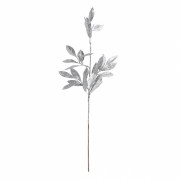 Декоративная ветка Зимние листья серебряная (2010-081) Elso