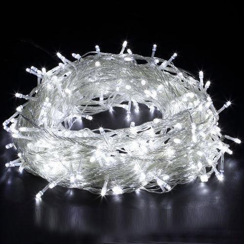 Гирлянда 100 LED белая прозрачный провод Gonchar
