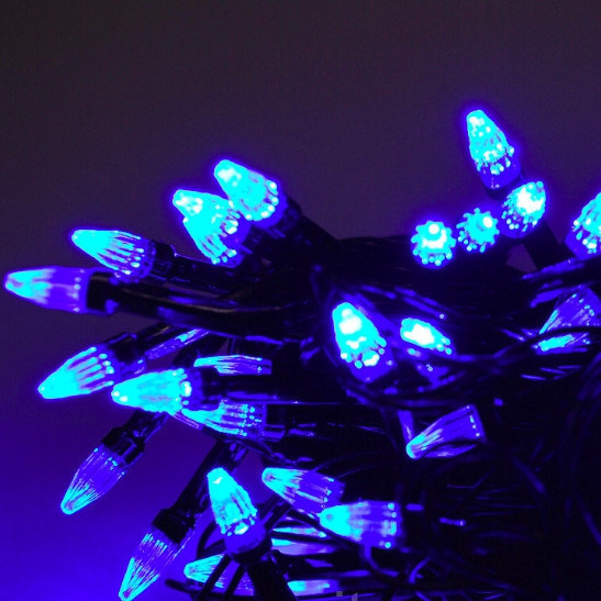 Гирлянда Конус 100 LED черный провод синий Gonchar