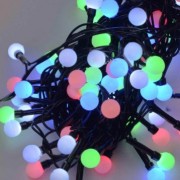Гірлянда Кульки 10мм 100 LED 6м чорний провід мульти Gonchar