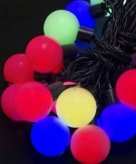 Гірлянда Кульки 20 LED 7м 50мм чорний провід перехідник мульти Gonchar