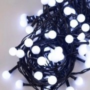 Гірлянда Кульки 10мм 100 LED чорний провід білий 6м Gonchar