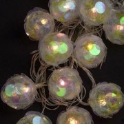 Гірлянда Кульки з паєтками 12 LED 50мм 4м теплий білий Gonchar