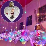 Гирлянда Шарики Дед Мороз в лампе 10шт 3м*0,8м переходник мульти Gonchar