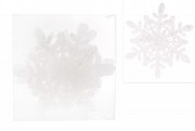 Набор декоративных снежинок Bon 15см, 4 шт, цвет - белый 787-075