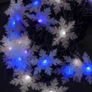 Гирлянда Фигурки Снежинки большие 20 LED 5м переходник бело-синий Gonchar
