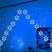 Гирлянда Штора-арка снежинка 3м*1м синяя Gonchar