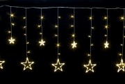 Гірлянда Штора-зірочки 7шт LED-стрічка FLASH 3м*0,6м білий теплий Gonchar