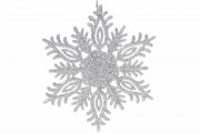 Елочная подвеска Bon Снежинка 12см, цвет - серебро 788-787