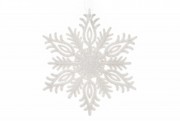 Ялинкова прикраса Bon Сніжинка 12см, колір - білий 788-348