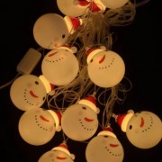 Гирлянда Фигурки Снеговик в шапке 12 LED 5м переходник теплый белый Gonchar