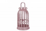 Елочное украшение Bon Клетка 17см, цвет - розовый 788-901
