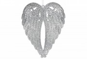 Елочное украшение Bon Крылья Ангела, 15см, цвет - серебро 788-753