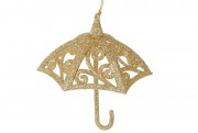 Елочное украшение Bon Ажурный зонтик 11см, цвет - золото 788-899