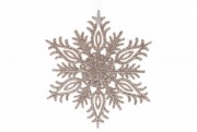 Елочное украшение Bon Снежинка 15см, цвет - шампань 788-447