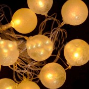 Гірлянда Фігурки Кулька Перламутр 12 LED 5м перехідник теплий білий Gonchar