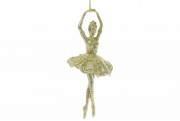 Ялинкова прикраса Bon Балерина 17см, колір - світле золото 788-470