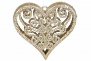 Елочное украшение Bon Сердце, 10см, цвет - золото 788-592