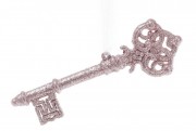 Елочное украшение Bon Ключик 14см, цвет - светло-розовый 788-438