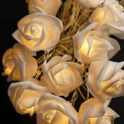 Гирлянда Фигурки Цветы 20 LED 5м на батарейках белый теплый Gonchar