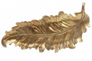 Декоративна страва Bon Перо 450-814, 46см, колір - зістарене золото