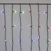 Гирлянда Штора-дождик Шарики 10мм 120 LED 3м*0,7м мульти Gonchar
