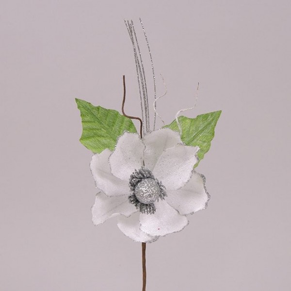 Квітка новорічна Магнолія біла Flora 75353