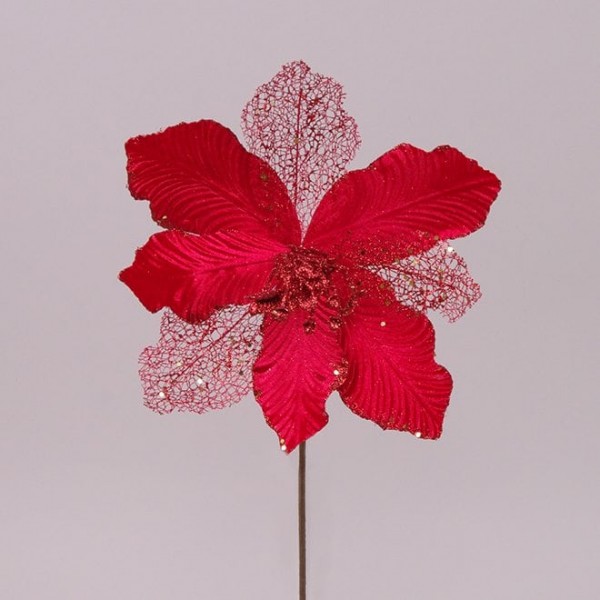 Квітка новорічна Пуансетія червона Flora 75363