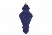 Елочное фигурное украшение Bon с велюровым покрытием 15см, цвет - насыщенный синий 787-371